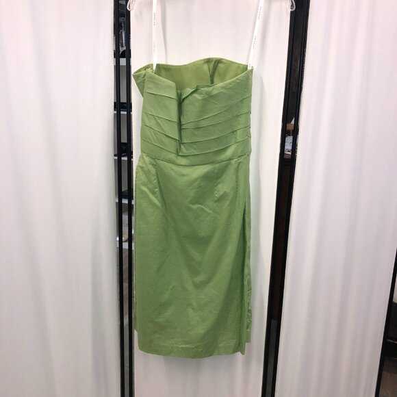 100% Cotton Size 4 Knee-Length Bridesmaid Dress, Apple, Fern Green, Pistachio, - Picture 6 of 7